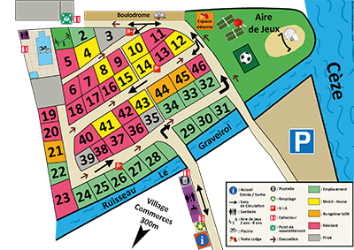 Plan du camping